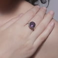 thumbnail image 4 of ANGARA Natural 4.75 ct Amethyst Scalloped Halo Ring in 14K Yellow Gold for Women (Size-11mm) | February Birthstone, Birthday, Anniversary, Jewelry Gift for Women | Natural Amethyst Ring, 4 of 10