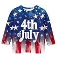 thumbnail image 4 of Taqqpue 4th of July Tops for Kids USA Flag Printed Tees Summer 3/4 Sleeve Casual Basic T Shirts, 4 of 5