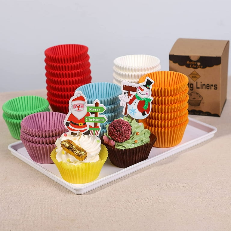 200pcs Standard Green Cupcake Liners for Baking Food Grade Wrappers Greaseproof Parchment Nordic Paper Quality Heat Resistant Perfect Fit for Muffin Cupcake Pan Walmart