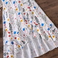 thumbnail image 6 of Afuyipoi Girls Ruffle Bow Sundress (7-13 Years) Soft Breathable Fabric Asymmetrical Hem Design Bow Waist Detail Ruffle Layered Skirt Summer Elegant Events White Size 7, 6 of 7
