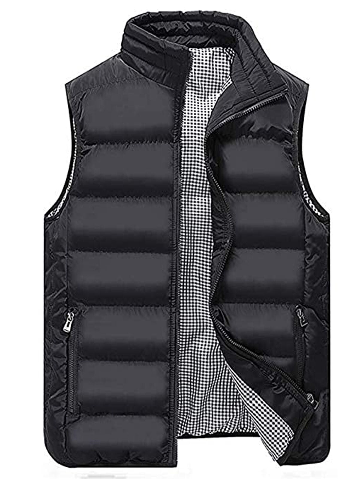 Men's Winter Warm Down Quilted Vest Body Sleeveless Padded Jacket Coat Outwear