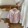 thumbnail image 2 of Krdevn Baby Girls Knit Bodysuit Long Sleeve Winter Outfit Lace Collar Romper Casual Wear Soft Comfortable Clothes,6-9 Months, 2 of 9