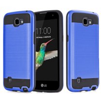LG Spree / VS425 / K4 Hybrid Metal Brushed Shockproof Tough Case Cover