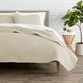 thumbnail image 1 of Bare Home Ensemble de Courtepointe - 2 Pcs - Couvre-Lit Matelassé à Losanges - Lit Simple/simple TG, Sable, 1 of 4