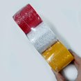 thumbnail image 3 of 3 rollos de cintas reflectantes de 3 colores, cinta de advertencia reflectante, pegatina de seguridad nocturna, plata, rojo, amarillo, 3 of 4
