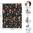 thumbnail image 4 of Red Mushroom Leaf Black Pattern Blanket,Comfortable Soft Flannel Throw Blanket,All Season,Warm Lightweight Blankets for Sofa Bed Couch Living Room Chair,30"x40", 4 of 4