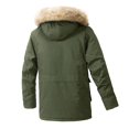 thumbnail image 4 of Rrunsv Winter Parka Men Jackets for Men Fashion Mens Parka Jacket Waterproof Cotton Coat Green,L, 4 of 4