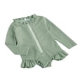thumbnail image 2 of Infant Girl Ruffle Zipper Rash Guard One Piece Bathing Suit, 2 of 6