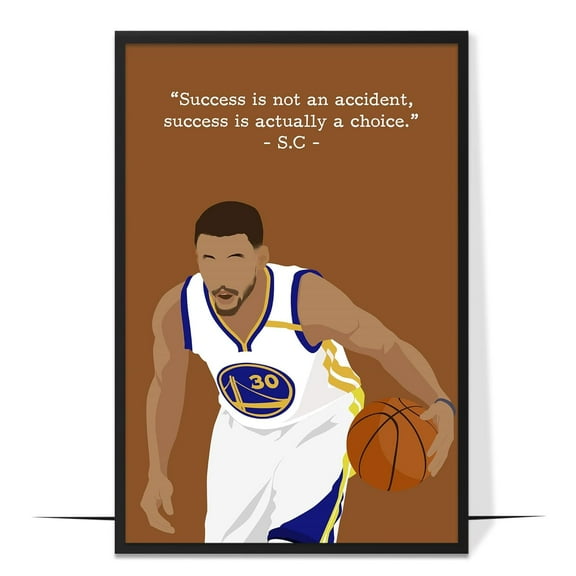 LOLUIS Inspirational Quotes Wall Art, Sports Motivational Art Print Decor Gifts for Home Office, Basketball Superstar Poster (Unframed 8"x12")