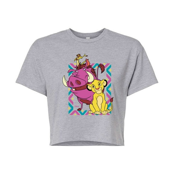 Disney - The Lion King - No Worries Rest Of Your Days - Juniors Cropped Cotton Blend T-Shirt