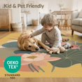 thumbnail image 4 of ODIKA 2'x3' Yellow Warm Blossom Harmony Artistic Washable Throw Rug Elegant Floral and Bird Motif, Nature Inspired for Hallway, Study Room, Non-Slip Low Profile, Flatwoven, 4 of 7