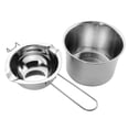 thumbnail image 4 of OULII 2 Pcs Professional Chefs Wax Melting Pot In Silver For Cooking Baking, 4 of 8