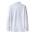 thumbnail image 4 of DPTALR Men Casual Buttons Slim Fit Turndown Solid Long Sleeve Blouse Shirt, 4 of 5