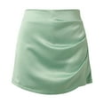 thumbnail image 7 of Hienoo Women's Ruched Wrap Skort High Waist Casual Work Shorts, Sizes S-XL, 7 of 7