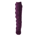 thumbnail image 4 of FSJ Women Classic Side Zipper Knee High Boots Chunky Block Heels Fold Over Button Pointy Closed Toe Comfort Casual Wear Shoes Size 8 Purple, 4 of 4