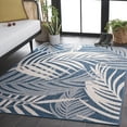 thumbnail image 3 of SAFAVIEH Beach House Kaeden Botanical Indoor/Outdoor Area Rug, Blue/Ivory, 9' x 12', 3 of 16