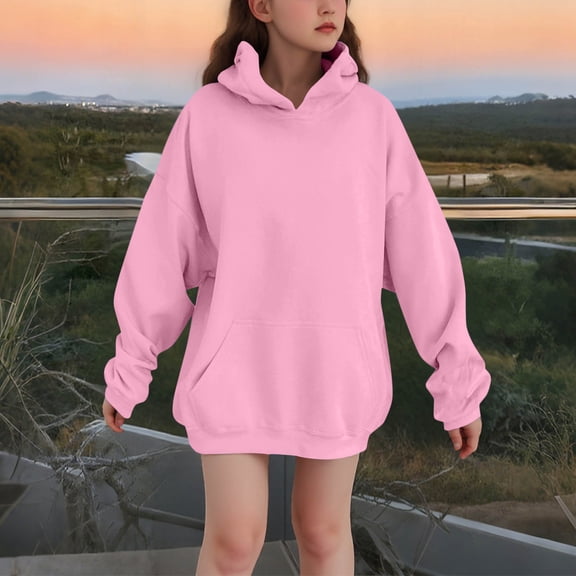 breaise Oversized Hoodies for Kids Boys Girls Fleece Sweatshirts Drop Shoulder Fall Clothes Trendy Streetwear Pullover