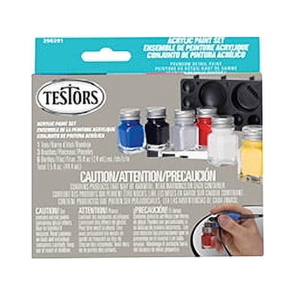 (3 pack) Testors Acrylic Paint Set - Primary - 6 Colors