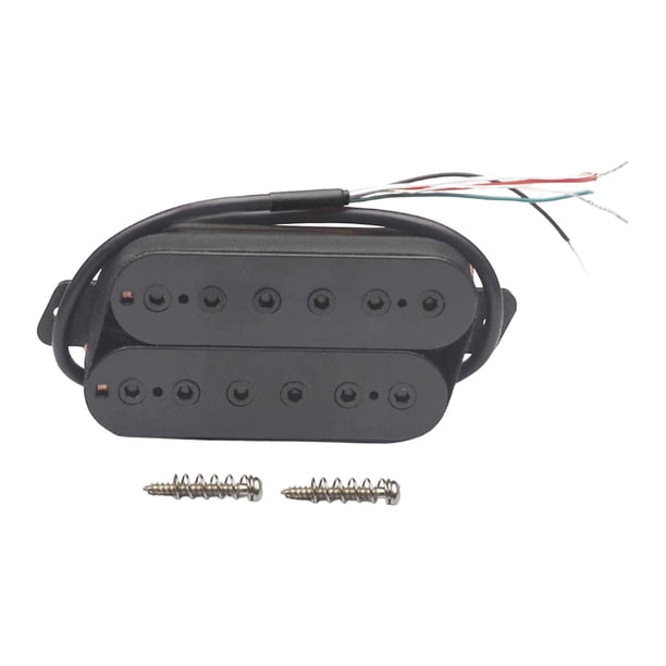 Pastilla humbucker de seis cuerdas de alta salida, doble bobina, para instrumentos musicales Negro 52 mm