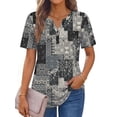 thumbnail image 3 of Fantaslook Womens Blouses Dressy Casual Tops Summer Short Sleeve V Neck Shirts Business Work Blouses, 3 of 10
