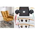 thumbnail image 2 of ARCTICSCORPION Kids Modern Cozy Soft Teddy Fabric Glider Rocking Chair with Pocket, Turmeric, 2 of 9