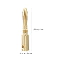 thumbnail image 4 of 10pcs Gold Plated Banana Audio Plug 4mm Banana Plug Audio Speaker Cable Socket, 4 of 8