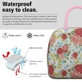 thumbnail image 3 of Lunch Bag Lunch Box for Women Reusable Insulated Lunch Cooler Bags,Large Capacity for Work Travel Picnic,Water-Resistant Pioneer Colorful Floral Lunch Tote Bag Gifts for Woman Mom Pink, 3 of 6