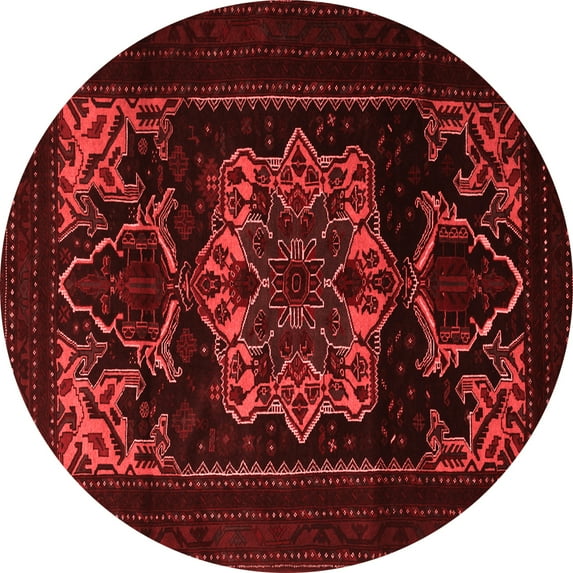 Ahgly Company Indoor Round Persian Red Traditional Area Rugs, 5' Round