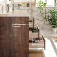 thumbnail image 7 of Eviva Lugano 60" Rosewood Modern Double Sink Bathroom Vanity w/ White Integrated Top, 7 of 7