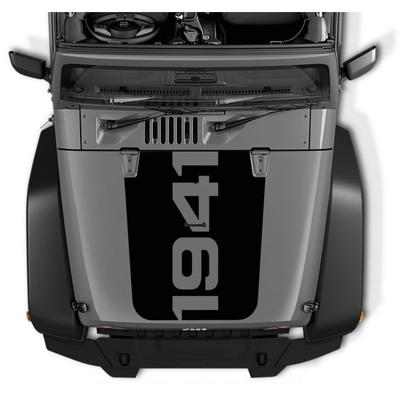 Collectible Decals JK/JKU 1941 Blackout Hood Vinyl Decal Graphic for Wrangler 2007-2016