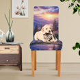 thumbnail image 4 of Yayeee 4 Pack Dining Chair Covers Stretch Parson Chairs Slipcovers Seat Protector, Beautiful Mountain, 4 of 6