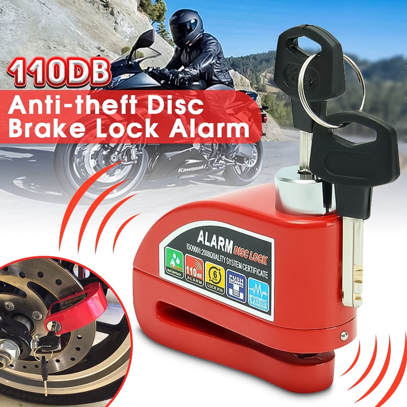 1 Pcs Red Metal Motorcycle Scooter Security Antitheft Wheel Disc Brake