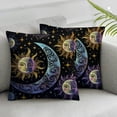 thumbnail image 3 of Acheng Pillow Covers Set,Purple Sun Moon Stars Double-Sided Print Cushion Cases for Sofa Bedroom Car Decorative Pillowcase Set Of 2 18x18in, 3 of 7