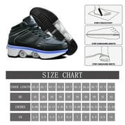 Kofuboke 2-in-1 Roller Skate Shoes, Sneakers, LED Light, Outdoor Sports