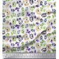 thumbnail image 1 of Soimoi Poly Georgette Fabric Flower Artistic Print Sewing Fabric Yard 42 Inch Wide, 1 of 3
