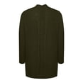 thumbnail image 7 of Ediodpoh Women Casual Solid Crochet Sweater Cardigan Loose Long Sleeve Pocket Long Coat Cardigan Sweaters for Women Green L, 7 of 7