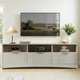 thumbnail image 5 of CHITOOMA Fluted TV Stand for TVs up to 65", Modern Media Console with Open Shelves & Hidden Storage Cabinet, Entertainment Center for Living Room, Gray, 5 of 11