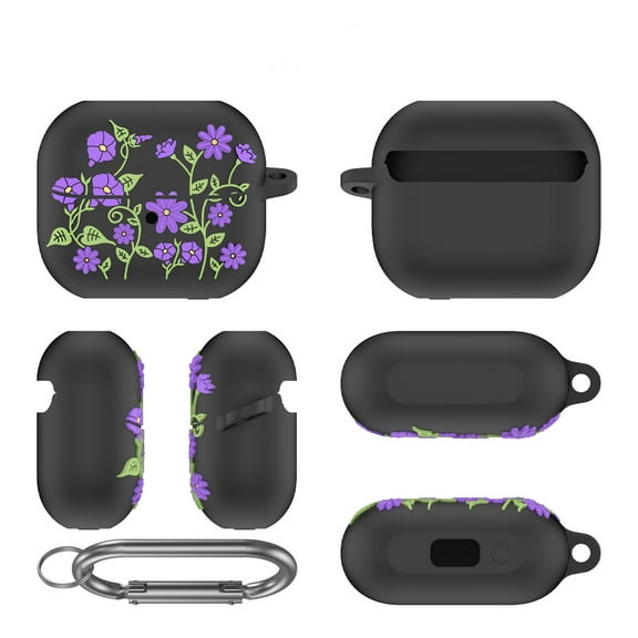 Soft Silicone Protective Case for 2024 Galaxy Buds 3 /Pro/3/3 pro Wireless Earbuds Cute Protective Silicone Case Cover Protective Cover with Carabiner