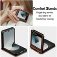 thumbnail image 3 of Allytechgroup Flip Wallet Case for Samsung Galaxy Z Flip 7 with Credit Card Slot, PU Leather Slim Phone Case for Women Men with Stand Shockproof Protective Back Cover for Galaxy Z Flip 7, Brown, 3 of 6