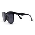 thumbnail image 4 of Womens Inset Lens Horn Rim Plastic Oversize Sunglasses All Black, 4 of 4