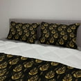 thumbnail image 2 of Boho Comforter & Sham Bedding Set, Oriental Floral Forms Beauty Blooms Ornamental Leaf, 3 pcs Duvet Set Microfiber Filling Quilt, 5 Sizes, Caramel Pale Coffee, by Ambesonne, 2 of 4