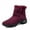Red, variant on YOURDIARY Womens Suede Snow Boots Winter Warm Fuzzy Boots Comfortable Ankle-High Boots with Faux Fur Lining