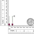 thumbnail image 6 of Gem Stone King 14K White Gold Red Created Ruby and White Lab Grown Diamond Long Liner Dangle Earrings for Women | 2.06 Cttw | Gemstone July Birthstone | Oval 7X5MM | White Gold Chain Drop Earrings, 6 of 6