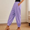 thumbnail image 2 of oqasdz Womens Elegant Casual Trousers with Side Pocket Slim Leg Soft Solid Color Knit Pants Comfort and Stretch Streetwear, 2 of 5