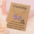 thumbnail image 2 of BKBP Friendship Butterfly Necklace Simple Best Friend Oil Drop Stitching Colorful New Female Fashion Gold Silver Two Piece Jewelry Accessories Gift, 2 of 9