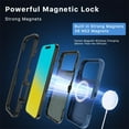 thumbnail image 2 of Magnetic Charging-Compatible Rugged Case with Holster & Tempered Glass Screen Protector compatiable with iPhone 17 Pro Phone, 2 of 7