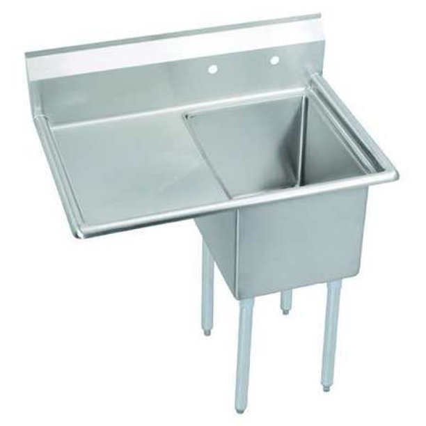 ELKAY E1C24X24L24X Floor Mount Scullery Sink, Stainless Steel Bowl