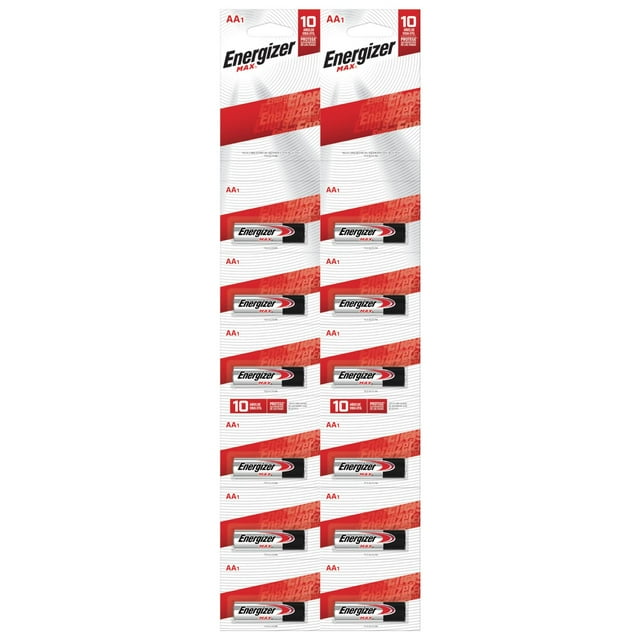 Pila Energizer Max AA Alcalina Tira 12 Unidades Plateado