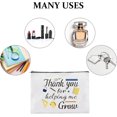 thumbnail image 7 of Teacher Theme Makeup Bag 9x7 Inch Cosmetic Zipper Pouch for Purse Organizer Canvas Bag Handbags Printing Pencil Bag - Thank You for Helping Me Grow, 7 of 7