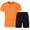 Orange, variant on Men’s Casual Sportswear Set – Short Sleeve T-Shirt & Drawstring Shorts, Baby Blue, Medium